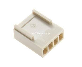 Korpus złącza 402 4 pin, układ jednorzędowy, raster 2,54 mm, na przewód