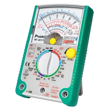 Multimetr analogowy Proskit MT-2017N - miernik wskazówkowy AC/DC 1000V 10A z buzzerem i testem tranzystorów