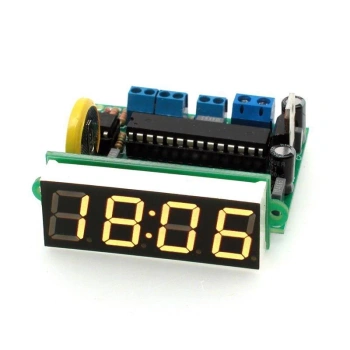 Prosty zegar LED, żółty wyświetlacz - KIT AVT 3132/Y