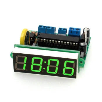 Prosty zegar LED, zielony wyświetlacz - KIT AVT 3132/G