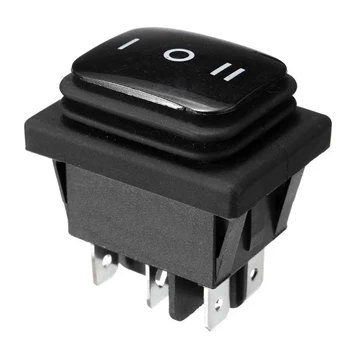 Przełącznik ON-OFF-ON 16A 250V podwójny IP65 czarny KCD4-B
