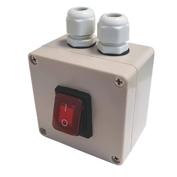 Przełącznik KCD4-R 16A 250V podwójny ON-OFF IP65 czerwony w hermetycznej obudowie