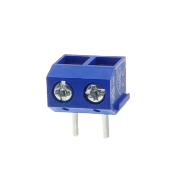 Złącze śrubowe do druku, 2 pola, raster 5mm, wysokość 9mm, wyprowadzenia kątowe, 300V / 15A, Degson DG301R