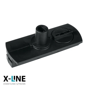 Złączka lampowa do podłączenia dowolnej lampy do szyn 1-fazowych czarna