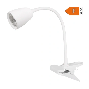 Lampka LED z klipsem biała, 4W, 420lm, 4000 K, zasilanie 230V