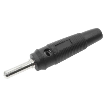 Wtyk bananowy NRC z otworem 4mm, czarny