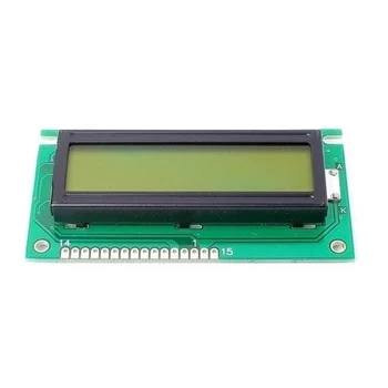 Wyświetlacz LCD alfanumeryczny 2x16, sterownik S6A0069, podświetlenie zielone, szare znaki