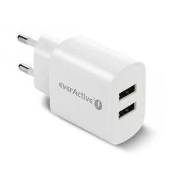 Ładowarka sieciowa everActive SC-220 2xUSB 12W  BIAŁA iQ Smart Charging