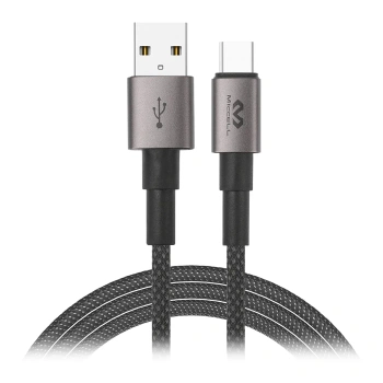 Kabel USB-A - USB-C, 3 A, 1,2 m, czarny, Miccell, MIC-003757