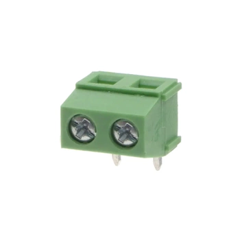 Złącze śrubowe 2 pola, raster 5, h=8.1mm kątowe