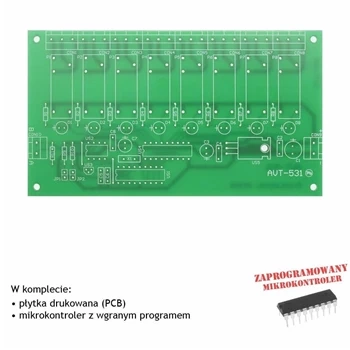 Klocki RS485 - karta wyjść przekaźnikowych, PCB i mikroprocesor do projektu AVT531