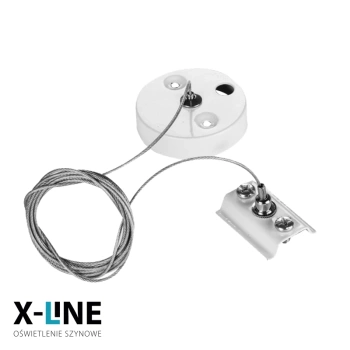 Zestaw linkowy do montażu szyny, biały