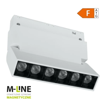 Reflektor szynowy magnetyczny liniowy regulowany 6W 480lm 4000K biały M-LINE