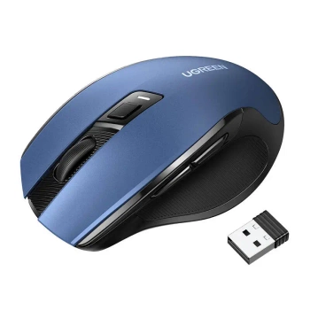 Mysz bezprzewodowa 2,4 GHz, 800–4000 DPI, 6 cichych przycisków, granatowa, UGREEN MU006