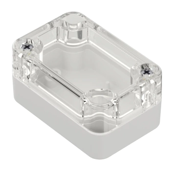 Obudowa hermetyczna ZP60.40.30JPH, 40 × 60 × 30 mm, ABS+PC, jasnoszara, z przezroczystym wieczkiem, Kradex