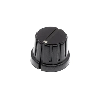 Gałka z kołnierzem do potencjometru na oś 6mm - 21x16mm - czarna