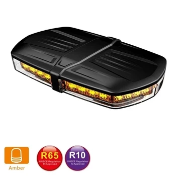Belka ostrzegawcza LED na dach pojazdu, 24 cm, 23W, 32 LED, światło pomarańczowe, magnes, R65 R10, BLK0031