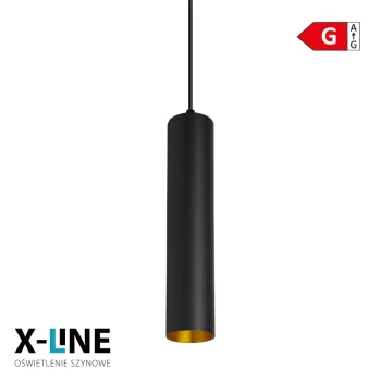 Lampa wisząca szynowa, 12W, 753lm, 4000K, 30cm, czarna