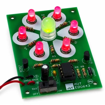 Dwukolorowy kwiatek LED. Zestaw DIY do nauki lutowania AVT EDU643
