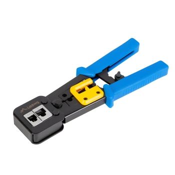 Zaciskarka wtyków przelotowych RJ45, RJ12 i RJ11 z 5 zapasowymi ostrzami, NT-0204, Lanberg