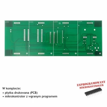 Termometr XXL - PCB i mikroprocesor do projektu AVT 1790