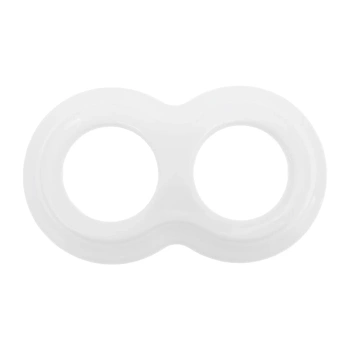 Ramka podwójna okrągła typu ósemka ceramiczna biała Ceramic Loft