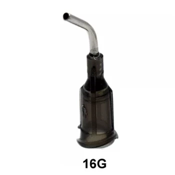 Igła dozująca zakrzywiona, (1.2mm) 16G do kleju - pasty - topnika