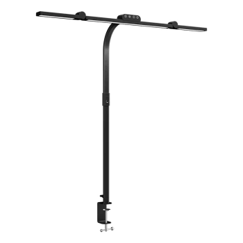 Lampa biurkowa LED - profesjonalna z regulacją barwy i jasności - liniowa 72cm - 21W - elastyczne ramię - czarna - FDDL03-R