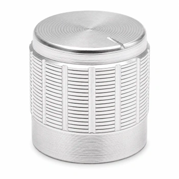 Gałka aluminiowa do potencjometru na oś 6mm - 16x17mm - srebrna - GSL16