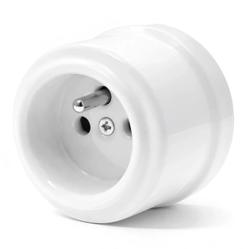 Natynkowe gniazdo pojedyncze ceramiczne białe Ceramic Loft