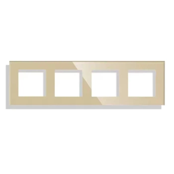 Ramka szklana - poczwórna - złota - do modułów Tawoia Glass