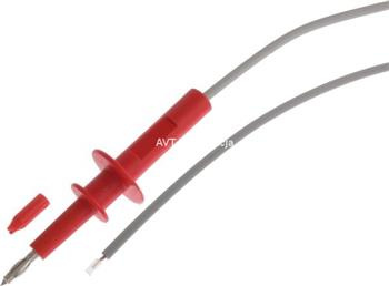 Przewód bezpieczny w.n. 5kV z sondą probierczą czerwony 1m