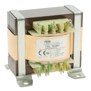 Transformator 15VA, 230Vac (200V, 6.3V) 0.33A, 1.1A