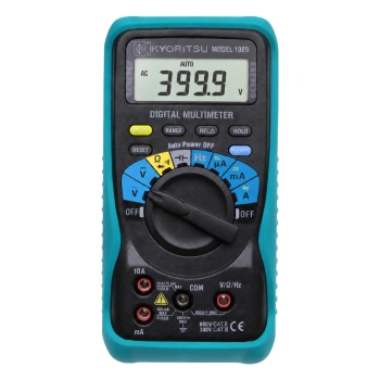 Multimetr cyfrowy 3999 wskazań z pomiarem częstotliwości do 10 MHz, prąd do 10 A, CAT III 300 V, Kyoritsu KEW1009