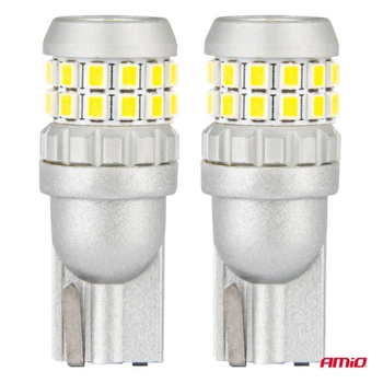 Żarówka samochodowa LED CANBUS T10 W5W 12V / 24V AMIO-04233, 2szt