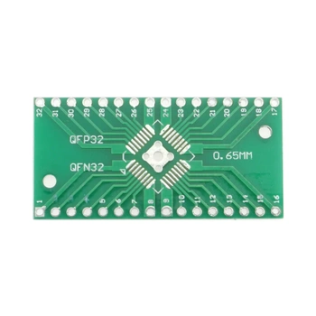 Adapter płytkowy QFN32 / QFP32, raster 0,65 mm / 0,8 mm na DIP32 do prototypowania układów SMD, PU27