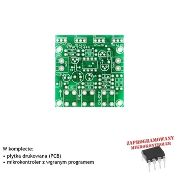 Regulator obrotów silnika DC max 24V, 2-kierunkowy 6A - PCB i mikroprocesor do projektu AVT 1444