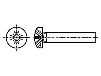 Śruba łeb walcowy PH ocynk M3x6mm