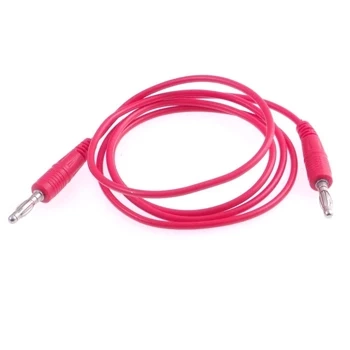 Przewód pomiarowy do miernika wtyk-wtyk typu banan, czerwony, 1m