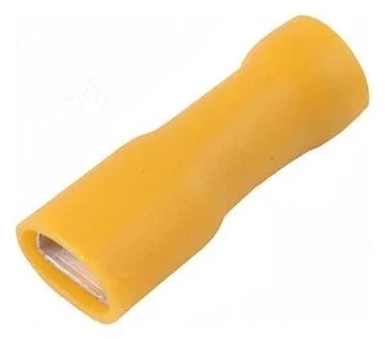 Konektor płaski 6.3mm żeński pełna izolacja, 0.8mm, 4-6mm, SGE, z tulejką miedzianą