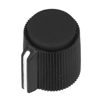 Gałka ze wskaźnikiem do potencjometru na oś 6mm - 13x15mm - czarna