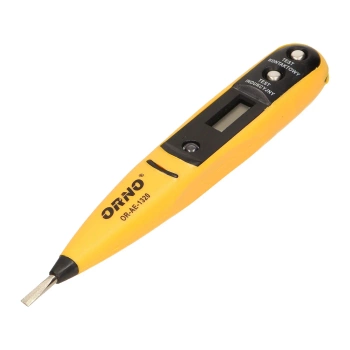 Próbnik napięcia stykowy 12–250 V, 50–500 Hz, długość 145 mm, wyświetlacz LCD, ORNO 1320