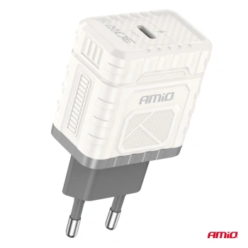 Ładowarka sieciowa Quick Charge GaN PD 30W USB-C AMIO-04285