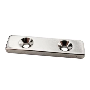 Magnes neodymowy prostokątny 40x10x4mm z otwory 8/3mm - MAG159