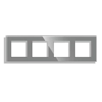 Ramka szklana - poczwórna - szara - do modułów Tawoia Glass