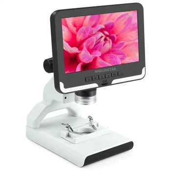 Mikroskop dla dzieci do nauki biologii, owadów i roślin, ekran 7″ Full HD – Andonstar AD108