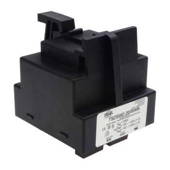 Transformator sieciowy TSZSWD 20/004M [230V/0-12-14V-1,42A] do domofonów, do pracy przerywanej, na szynę DIN