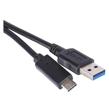 Kabel USB, USB-A - USB-C, USB 3,1, 1 m, czarny, EMOS SM7021BL
