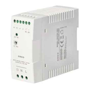 Zasilacz na szynę DIN przemysłowy 24VDC 2.5A 60W, ORNO PSU-1663