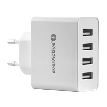 Ładowarka USB 5A, ładowarka sieciowa 4xUSB iQ Smart Charging, everActive SC400